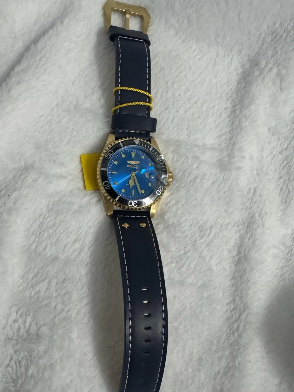 Invicta Pro Diver Blue Dial Blue Leather Men's Watch 43mm 22076